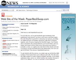 ABC News : Web Site Of The Week: PaperBackSwap.com ABC News : Web Site Of The Week: PaperBackSwap.com