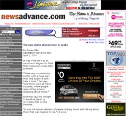 The News Advance : The New Online Phenomenon In Books The News Advance : The New Online Phenomenon In Books